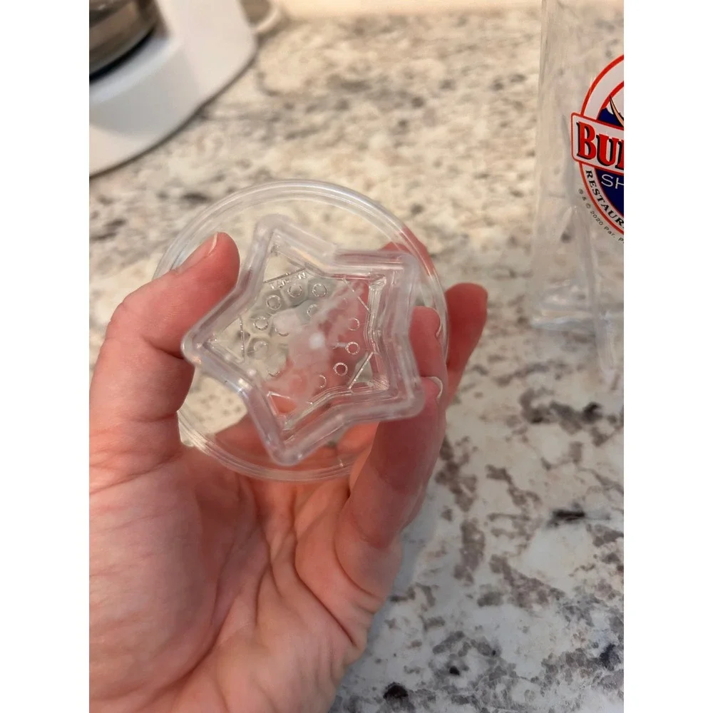 Bubba Gump Shrimp Co Clear Plastic Star Shaped Cocktail Shaker Souvenir Barware